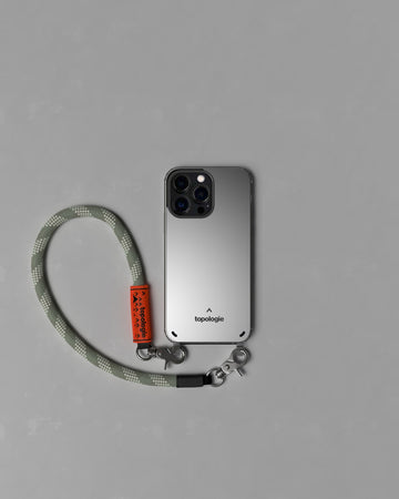 Verdon Phone Case ヴァードン スマホケース / Dark Mirror / 10mm Wrist Strap Sage Patterned