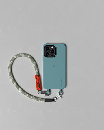 Dolomites Phone Case ドロマイツ / Teal / 10mm Wrist Strap Sage Patterned