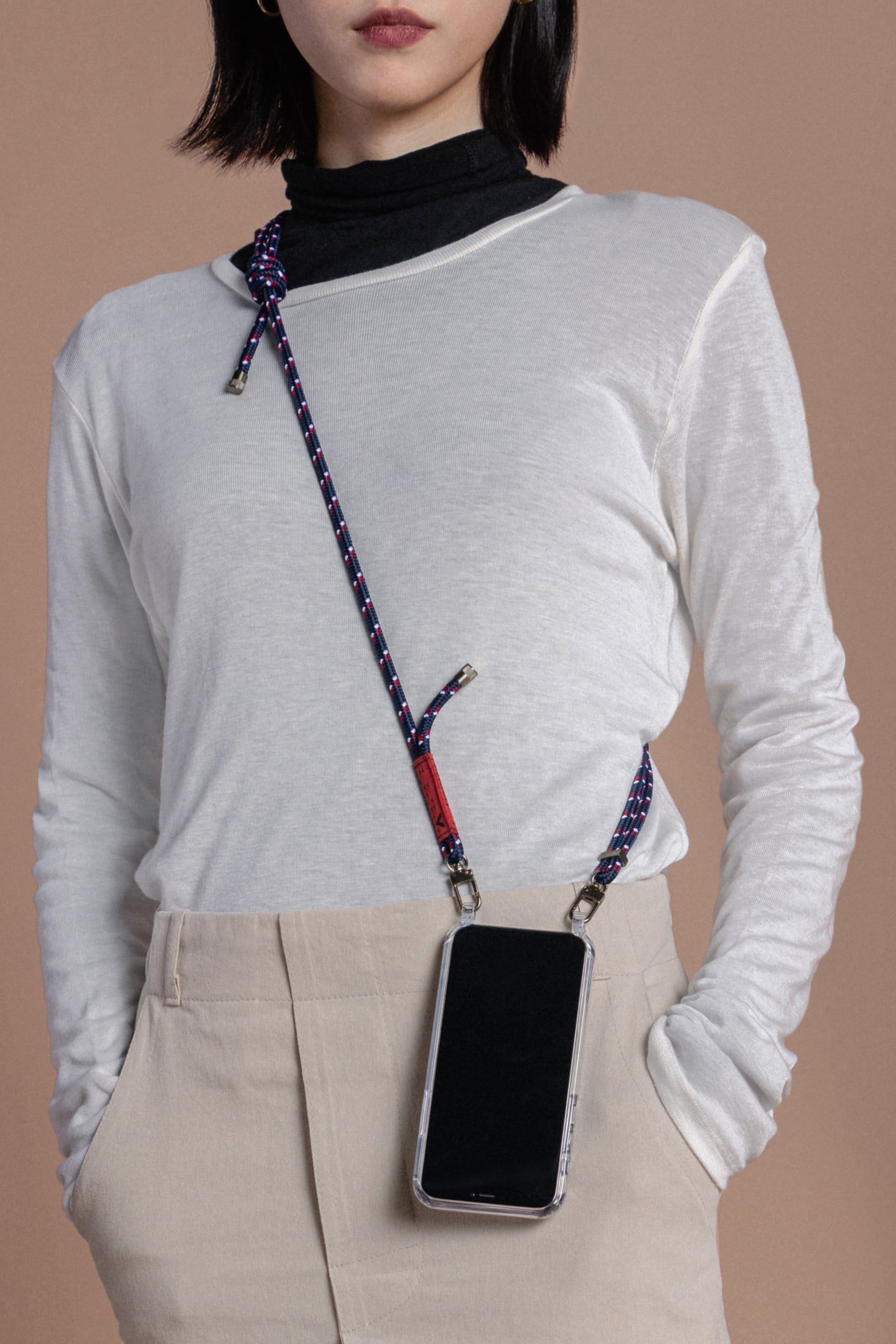 Verdon Phone Case ヴァードン スマホケース / Clear / 6.0mm Navy Patterned