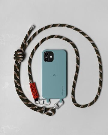 Dolomites Phone Case ドロマイツ / Teal / 8.0mm Army Green Patterned