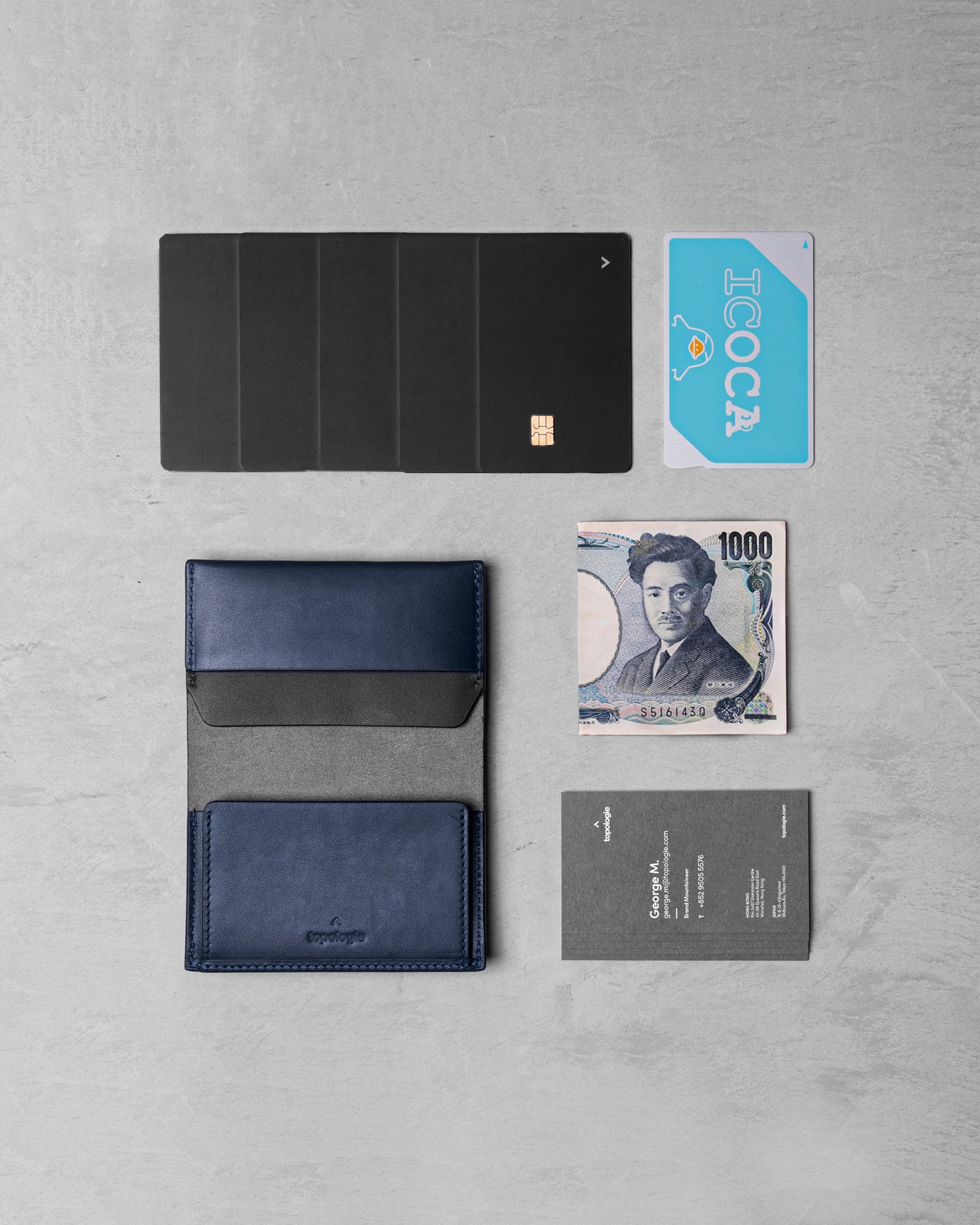 Card Wallet Navy カードウォレット