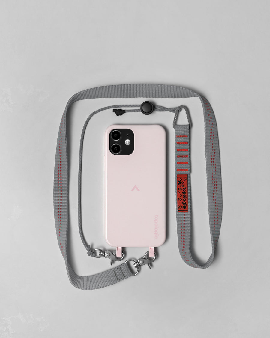 Dolomites Phone Case ドロマイツ / Blush / 20mm Grey Stripe