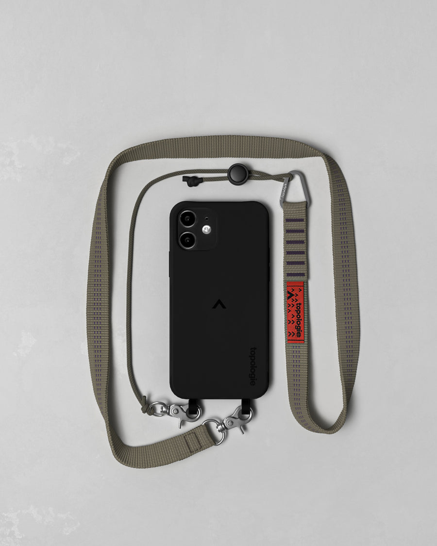 Dolomites Phone Case ドロマイツ / Black / 20mm Moss Stripe
