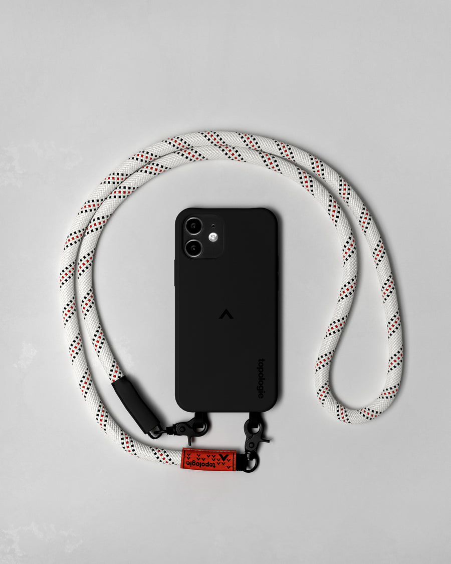 Dolomites Phone Case ドロマイツ / Black / 10mm White Patterned